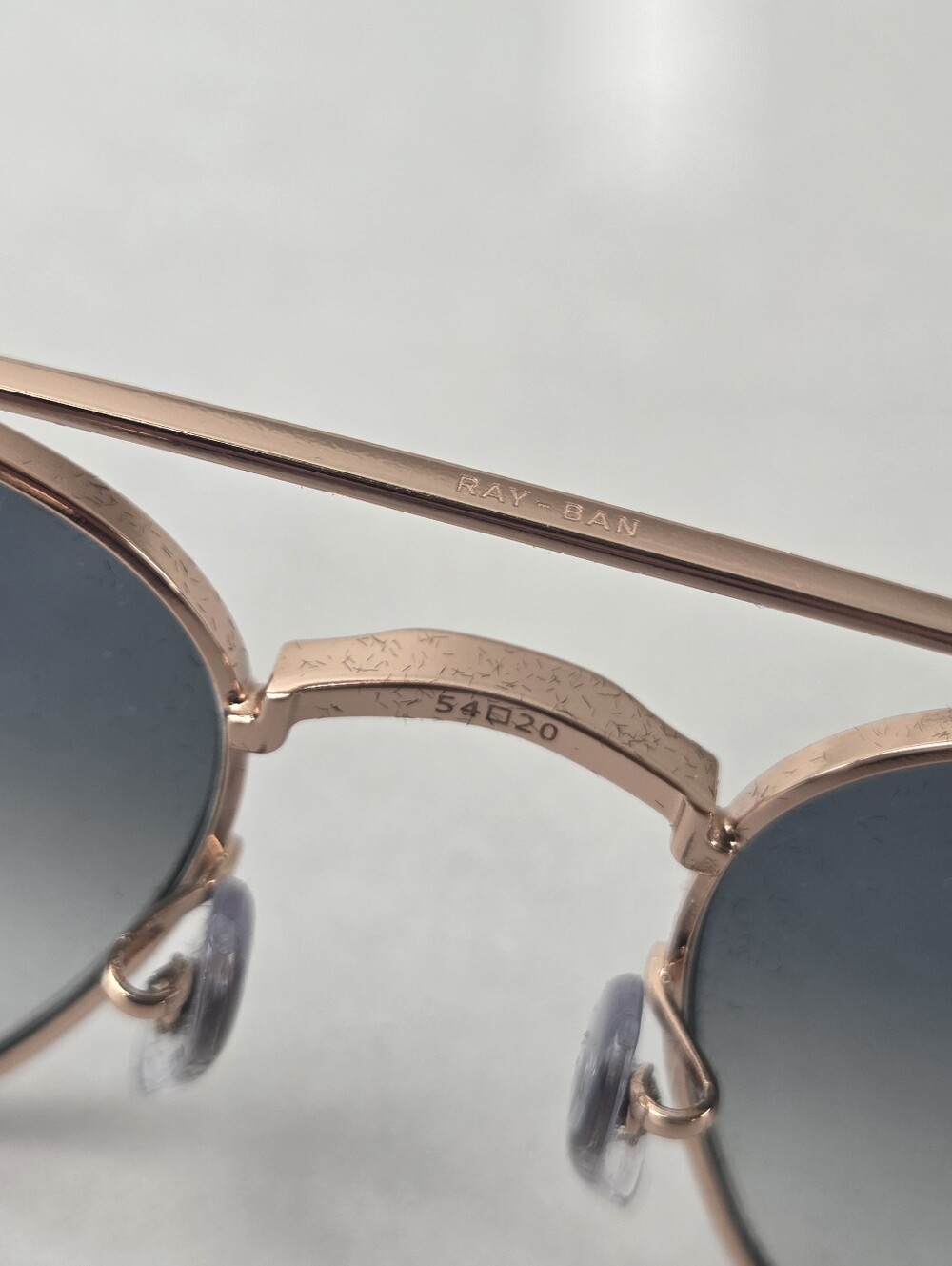 Ray-Ban Sunglasses RB3707 9202/3F Rose Gold Blue Gradient Lenses 54-20-140 - Picture 6 of 15